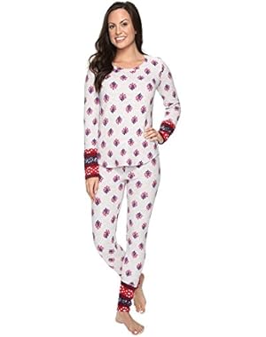 Womens Packaged Microfleece Pajama Set
