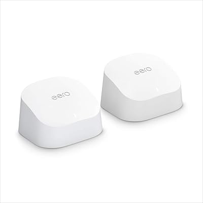 Introducing Amazon eero 6 dual-band mesh Wi-Fi 6 router, with built-in Zigbee smart home hub (1 router + 1 extender)