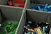 Brick Nation Stackable Storage Container - Lego Compatible Storage and Organizer Containers with Organization Dividers for Stackable Bricks, Blocks, Art Supplies & Other Small Toys