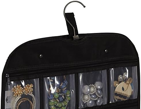 Household Essentials 06910 Hanging Toiletry Travel Bag for Men and Women - Store Travel Accessories, Jewelry, and Cosmetics - Black 2 Household Essentials 06910 Hanging Toiletry Travel Bag for Men and Women - Store Travel Accessories, Jewelry, and Cosmetics - Black