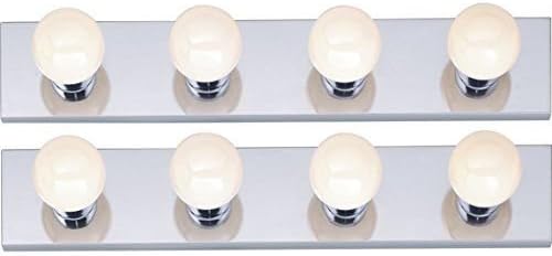 Nuvo SF77/193 Four Light Vanity Strip, Polished Chrome, 24-Inch 2 Pack, Polished ..#from-by#_ami.sales~hee52182253006343