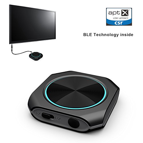 Zoweetek 2-in-1 Bluetooth 4.1 Transmitter and Receiver, Aptx Low latency 3.5mm and RCA Wireless Audio Adapter - Thumbnail 3