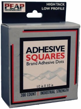 Adhesive Squares AS-200-H12-DB 200 Count 1/2 x 1/2-inch Low Profile, High Tack Roll