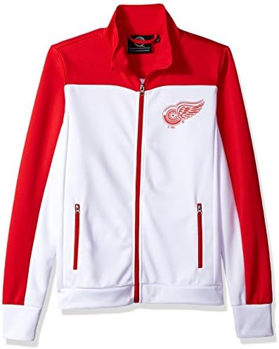 NHL Detroit Red Wings Women's Play Maker Track Jacket, Small, White