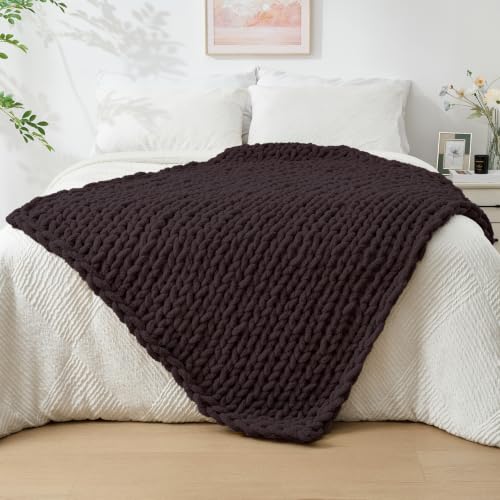 Bigacogo Chunky Knit Throw Blanket