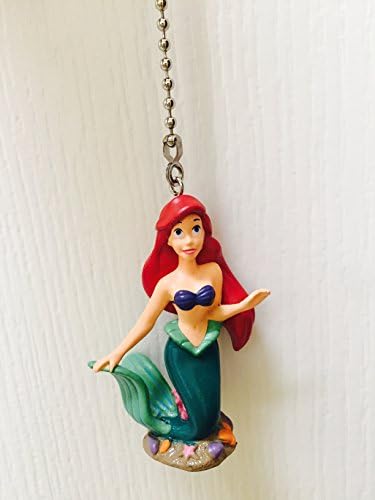 Disney Little Mermaid Exclusive Ariel 2.5" PVC Figure Fan Light Lamp Pull Figurine Doll Toy