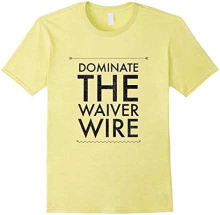Mens Fantasy Football Domination Waiver Wire T-Shirt XL Lemon