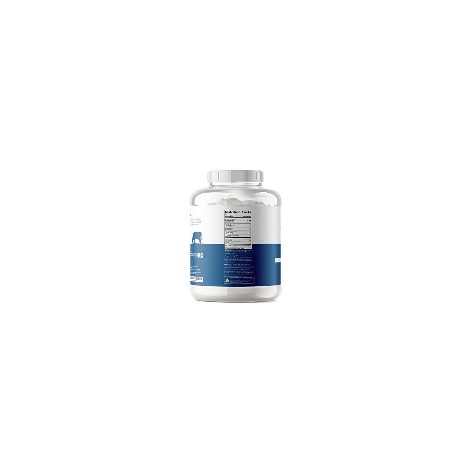Organic Grass Fed Whey Protein Powder USDA Organic 24g High Protein 5 lb/72 Servings Organic Grass Fed Whey Protein Powder USDA Organic 24g High Protein 5 lb/72 Servings