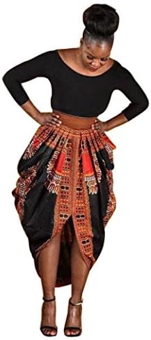 Women Dress, Leoy88 Irregular African Print Dress Long Sleeve (XL)