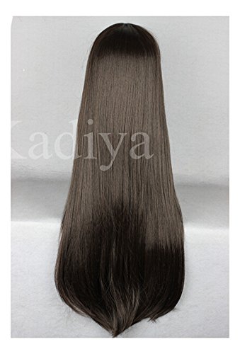 Kadiya Women Girl Fashion Long Straight Dark Brown Cosplay Wigs - Image 4