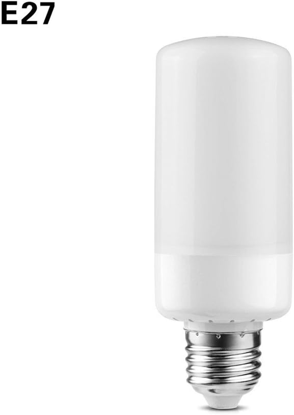 AIMENGTE LED Flame Effect Light Bulb, 99 LEDs E27 E26 E14 B22 Base Emulation Fire Flickering Decoration Lamp, Atmosphere Creative Night Light for Hotel, Bars, Home Decoration [Yellow] (E27, 2 Modes)