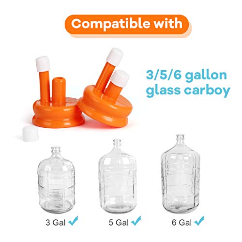 AIEVE Carboy Cap, 3 Pack Silicone Carboy Airlock Cap Fermentation Lids