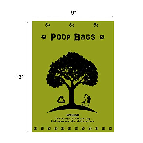 Biodegradable Dog Poop Bags 1000 Counts with 2 Dispenser, Earth