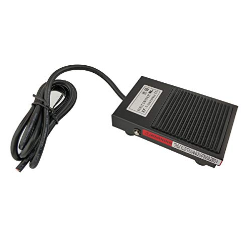BestTong Black AC 250V 10A SPDT NO NC Momentary Action Electrical Foot Pedal Switch for CNC Industrial With Anti-skid Rubber Steel Surface