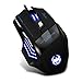 DLAND Professional LED Optical 7200 DPI 7 Button USB Wired Gaming Mouse for Pro Game Notebook, PC, Laptop, Computer, Black