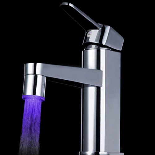 DZT1968 Temperature Sensor 7 Color Kitchen Water Tap Faucet Glow Shower LED Light A