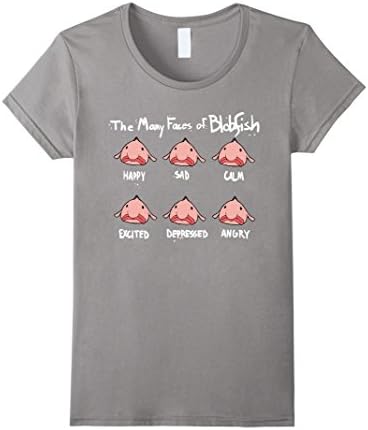 Women's The Many Faces Of Blobfish T-Shirt Medium Slate