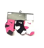 Nike Swoosh Baby Girl's Quarter Crew Socks 6 Pair, 6-12 Months