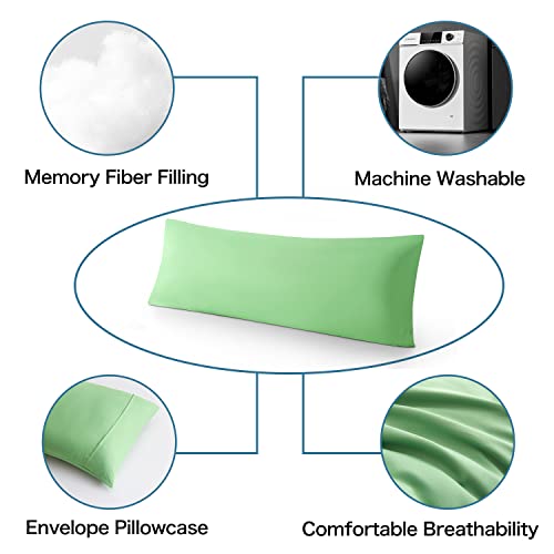 BEDDINGOLOGY Body Pillow with Cover 20x54 Quilted Full Body