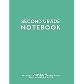 Second Grade Notebook: Teal Softcover Primary Composition Journal