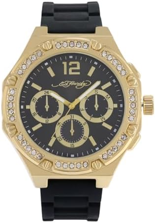 Amazon.com: ED HARDY Men's Silver Tone Watch with Round Face and