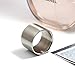 Fashion Month Mens Womens 19mm Wide Stainless Steel Ring Big Cool Band Matte Finish Flat Top Comfort Fit Size 10