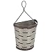 Hobby Lobby Galvanized Metal Slotted Vented Tin Olive Bucket Wall Pocket with Hanger Works For Plants