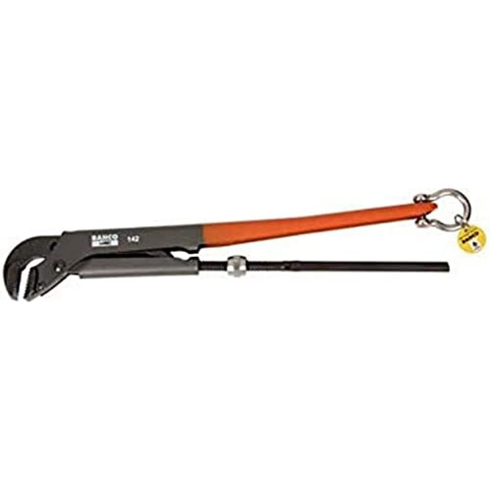 Bahco Pipe Wrench 143 TAH – 90° Flexible Head – 5" Grip – 6 1/3" Jaw – 5.5cm Length – 2.71kg – Heavy Duty