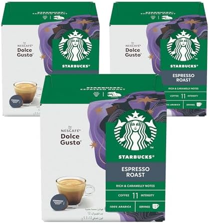 Starbucks Espresso Roast By Nescafe Dolce Gusto Coffee Capsules,