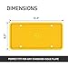 Rightcar Solutions Silicone License Plate Frame | The Original Premium Grade Silicone Car Plate Frame | Rust Proof, Rattle Proof, Weather Proof License Plate Holder (Yellow)