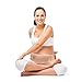 Maternity Belt - Pregnancy Belt (49 inches) + 4 Bonus Baby Corner Guards + 1 Cute Baby Bib - Lower Back and Pelvic Support - Adjustable Prenatal Cradle by Humhumhome - 1 size, Beige