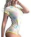 Littleforbig Adult Baby & Diaper Lover (ABDL) Button Crotch Romper Onesie - Nursery Pattern (S) Yellow