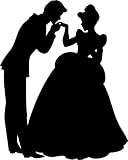Cinderella Prince Charming Dancing Vinyl Decal Sticker|Cars Trucks Vans Walls Laptop|BLACK|5.5 In|KCD517