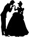 Cinderella Prince Charming Dancing Vinyl Decal Sticker|Cars Trucks Vans Walls Laptop|BLACK|5.5 In|KCD517