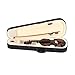 OlymStore ® 1/4 Size Ebony Acoustic Violin with Case ,Bow, Rosin Natural for Kids