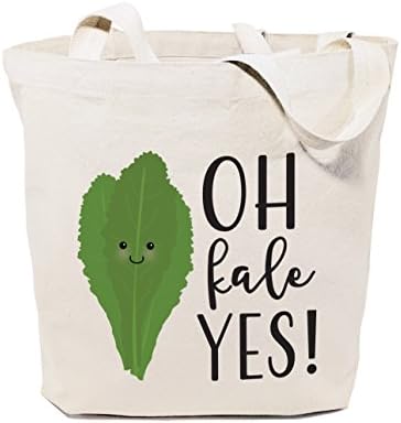 Food Pun Reusable Grocery Bag and Farmers Market Tote Bag