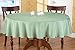Collections Etc 70 Inch Round Solid Colored Tablecloth, 100% Durable Polyester, Sage Green