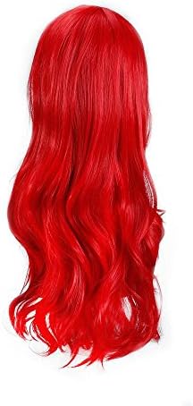 Wigs 28 inch Wavy Curly Cosplay red Wig Classical Curly Dress Party Wigs