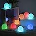 LOFTEK Led Ball Lights 3 Inch, Color Changing Light Kids Night Lights, Waterproof Floating Pool Light Pool Decorations RGB Glow Balls, LED Lights Christmas Decor for Pool/Pond/Yard (2 Packs)