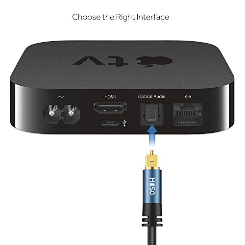 MillSO Digital Optical Audio Cable TOSLINK Cable SPDIF Cable with Male to Male Connectors for Soundbar, Home Theater, TV, Game Console, DVD/CD/Blu-Ray and Amplifier - 3.3feet/1M