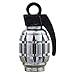 TOMALL Tire Valve Caps Titanium Gray Chrome Grenade Style Aluminum Alloy for Auto Off-Road Bus Rims