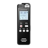 16GB Voice Recorder TOOBOM 1536kbps Digital Voice Activated Recorder with Playback - 2020 Upgraded Sound Audio Recorder Line in for Lectures,Meetings,Interviews,Password,Supports128GB TF Card