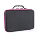FUNDAFUL Diamond Painting Storage Containers, 60 Slots Diamond Art Accessories and Tools, Diamond Art Organizer with Diamond Painting Kits Shockproof Jars for Jewelry Beads (Pink)