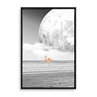 Framed Canvas Wall Art Great Moon Canvas Prints Home Artwork Decoration for Living Room,Bedroom - 16x24 inches