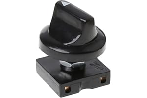 JINSHINING Black 13A-125V/10A-250V Rotary Switch 4-Position 3-Speed Universal Speed Selector Heater Rotary Switch with Knob，Industrial Switches