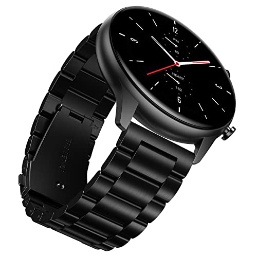YABZOZ Band Compatible with Amazfit GTR 2 / GTR 2e / Stratos 3 / GTR 47mm / GTR 3 / GTR3 Pro Metall 22mm Strap