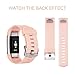AK Fitbit Charge 2 Bands, Classic Edition Adjustable Comfortable Replacement Wristbands for Fitbit Charge 2 Heart Rate [No Tracker] (Blush Pink, Small)