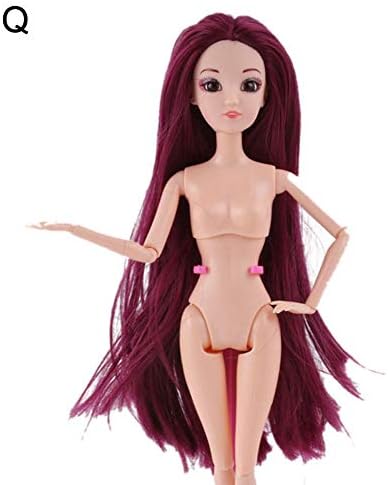 Highjump Naked Doll 1/6 BJD Doll 12 Movable Jointed Dolls,DIY 3D Head Acrylic Eyes Ball Joint Doll Nude Body