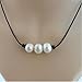 Bodai Freshwater Pearl Necklace Choker on Genuine Leather Cord for Women Girls