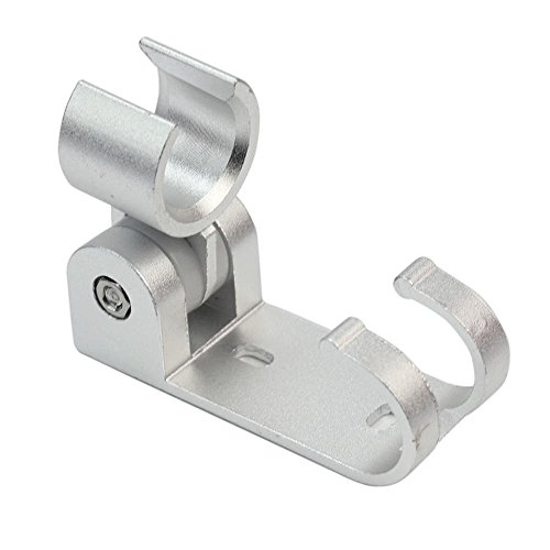 Efanr Solid Aluminum Wall Mounted Hand Showerhead Holder Rotatable Adjustable Sprinkler Shower Head Hose Stand Bracket Base Clip Bathroom Accessories (A)